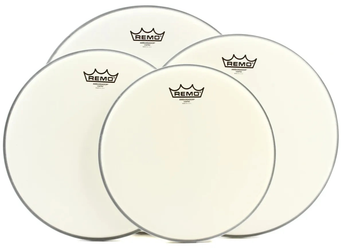 Set de Cueros Remo PP-0112-BA Ambassador ProPack Coated para Toms 12", 13", 16" + Tarola 14