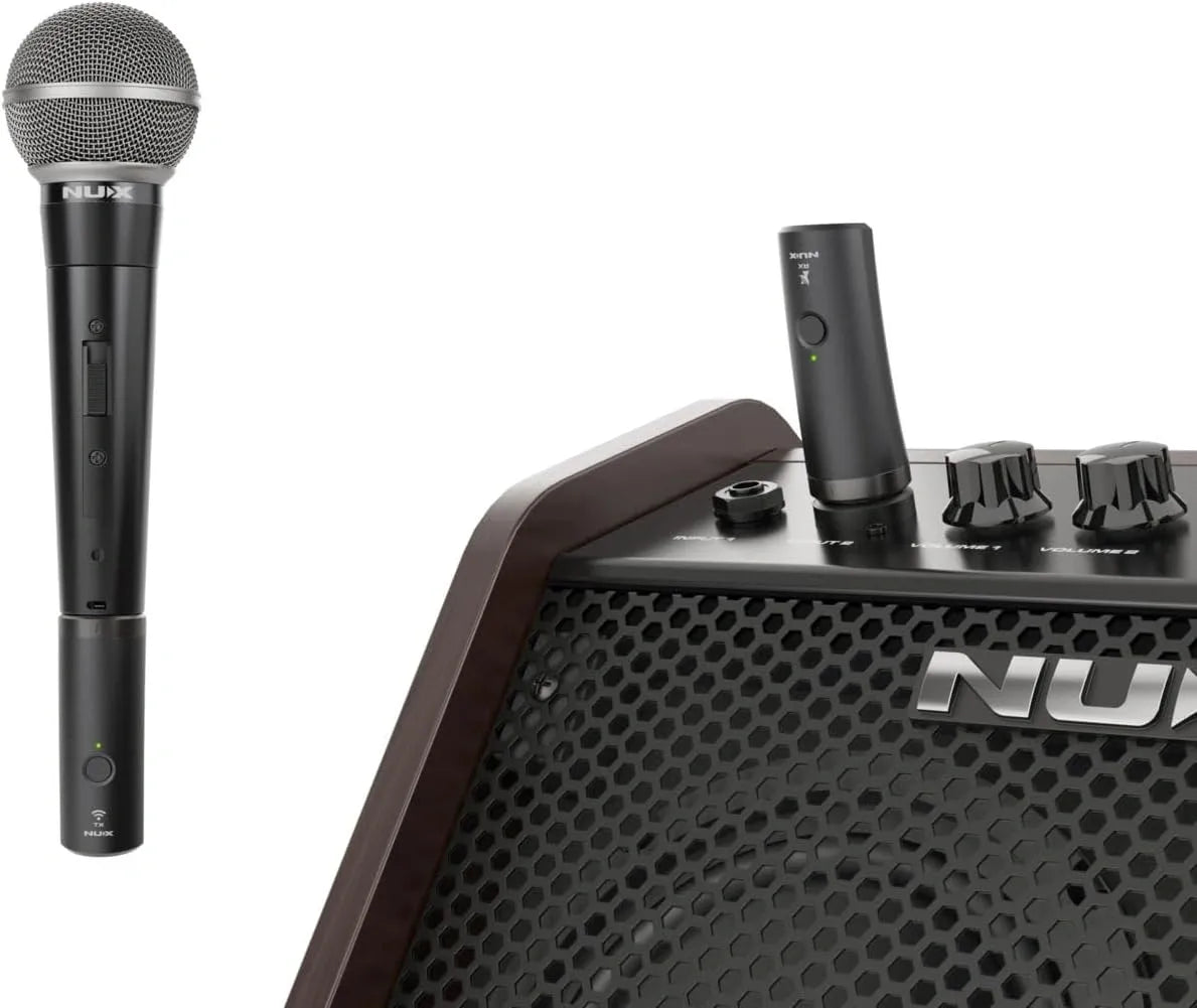 Sistema Inalámbrico de Mano NUX B-3RC 2.4GHz | Audio Hi-Res 24-bit, Latencia Ultra Baja y Alcance de 30 m