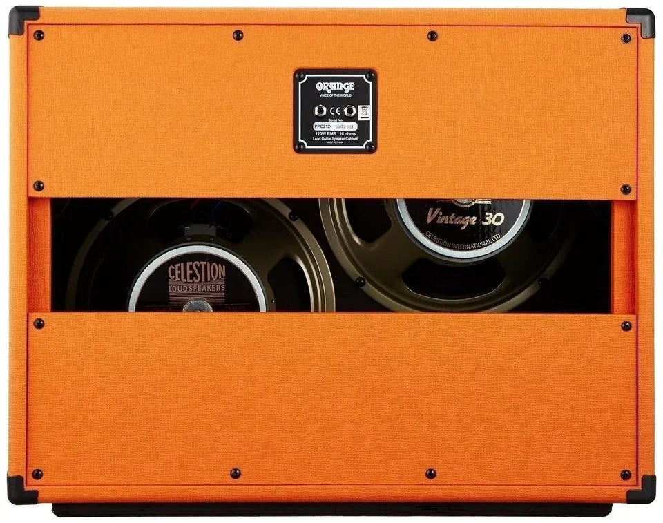 Gabinete para Guitarra Eléctrica Orange PPC212OB 2x12 Open Back 120W con Altavoces Celestion Vintage 30 Sonido Profesional para Escenario y Estudio