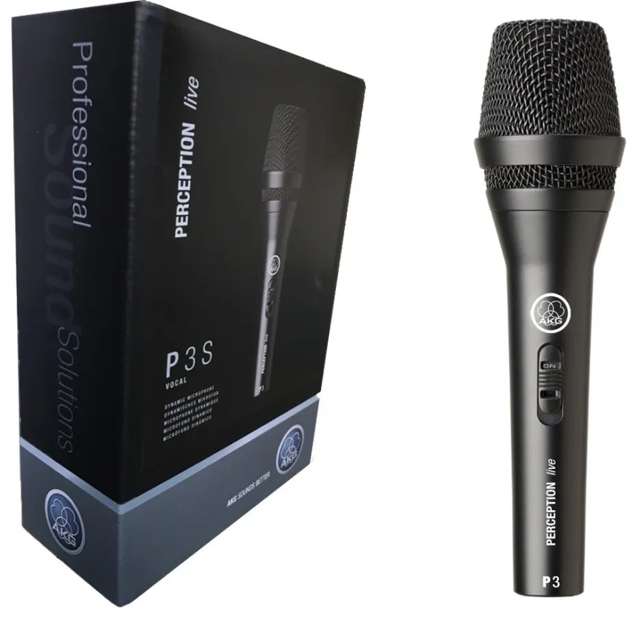 Micrófono Dinámico AKG P3S Cardioide con Interruptor XLR Profesional para Voz e Instrumentos