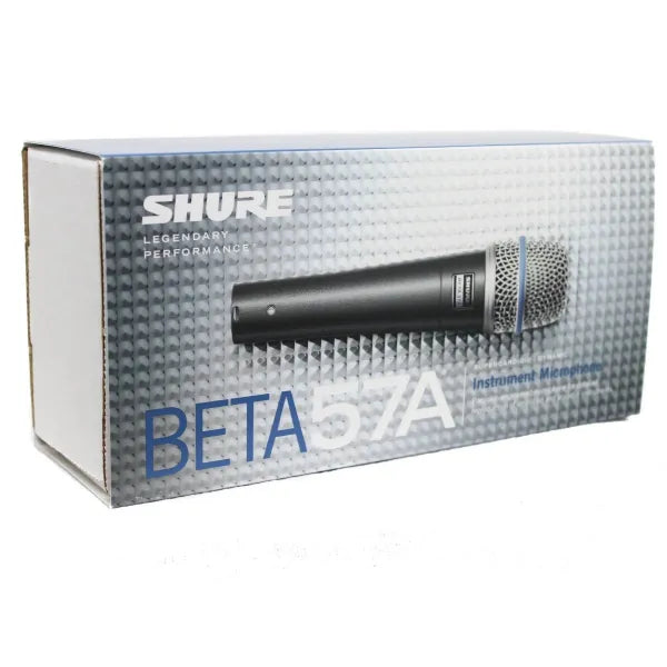 Micrófono Dinámico Shure BETA 57A Supercardioide XLR Profesional para Instrumentos, Voz y Escenario