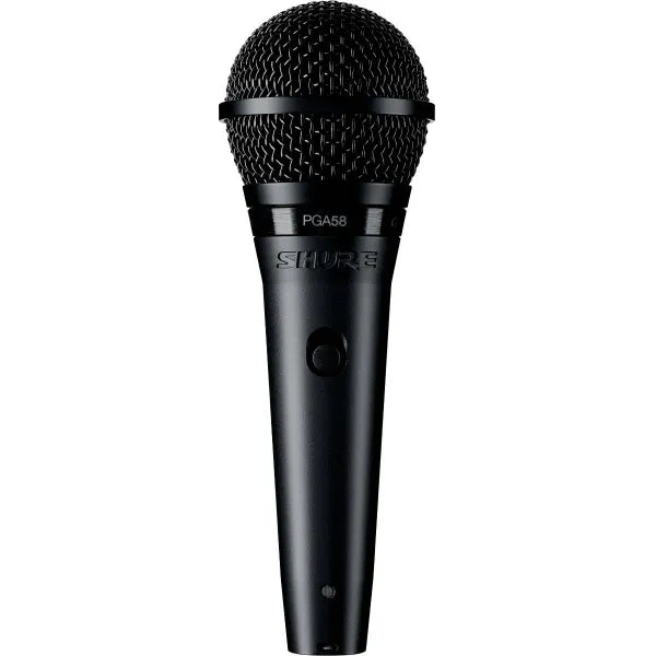 Micrófono Dinámico Shure PGA58-LC Cardioide XLR con Interruptor para Voz, Karaoke y Presentaciones en Vivo